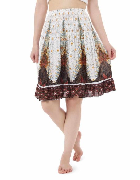 SHORT PEACOCK BOHO SKIRT