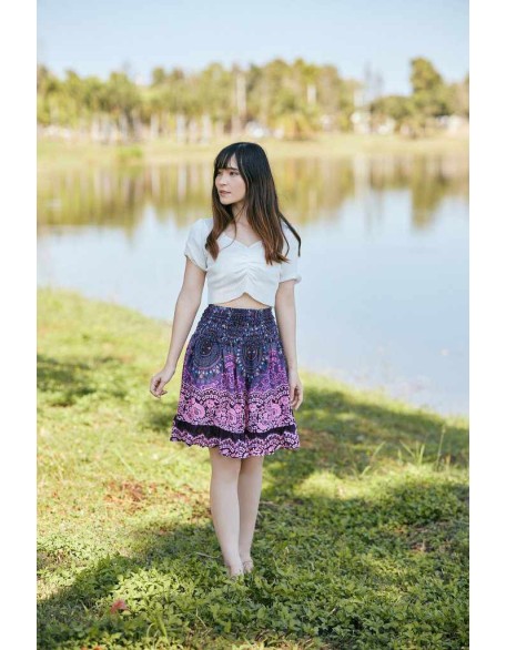 Short Mandala Boho Skirt